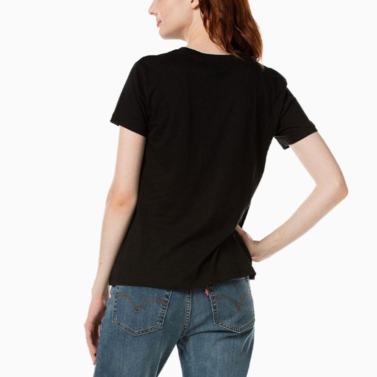 Футболка с коротким рукавом и круглым вырезом Levis Logo Print, женская, черная 17369-0201