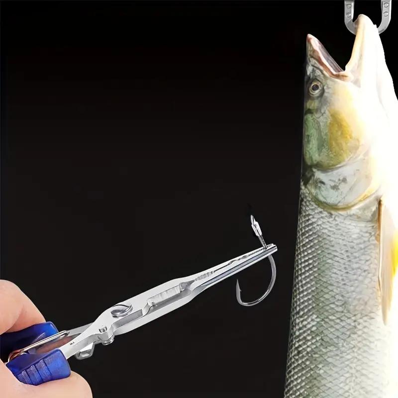 Рыболовные плоскогубцы из нержавеющей стали с нескользящей ручкой и приспособлением для извлечения крючков — прочные и многофункциональные рыболовные ножницы