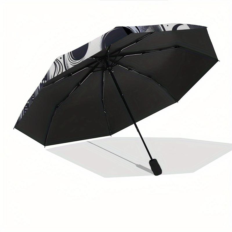 The Nightmare Before Christmas Themed Automatic Opening and Closing Folding Umbrella, Reinforced 8 Ribs, Compact Travel Design, Fashionable