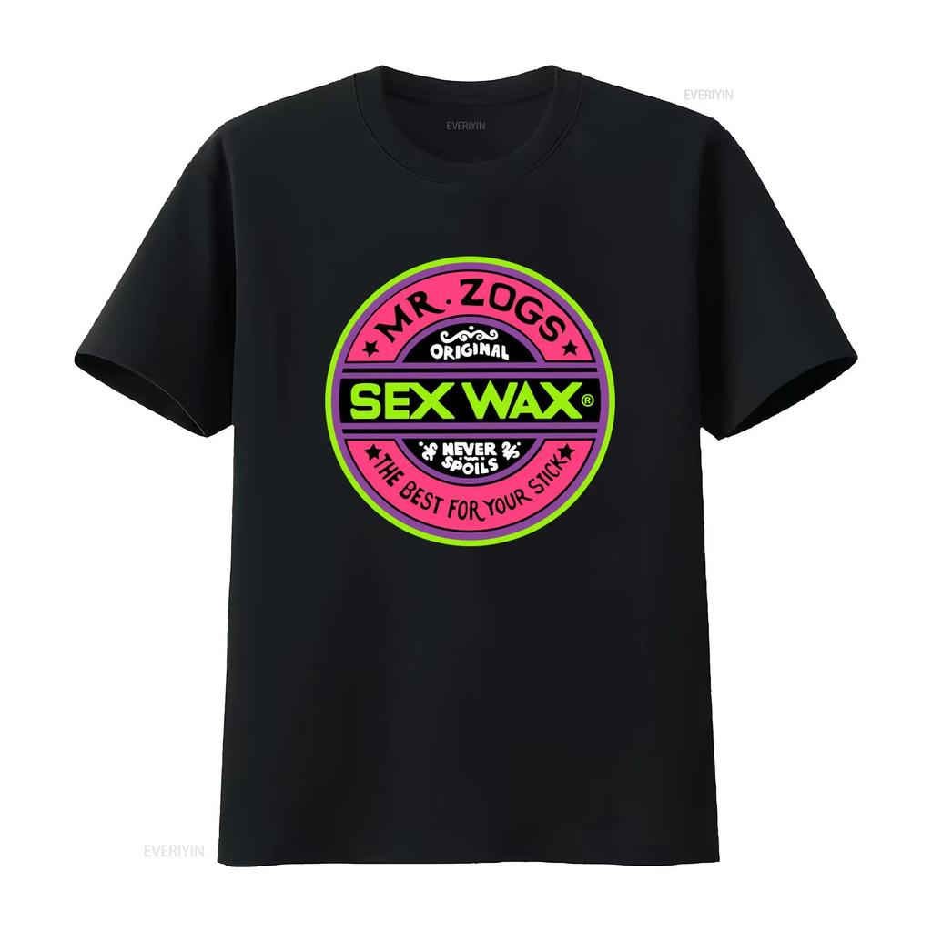 Sex Wax Mr Zogs Original Fluoro Black Surf T Shirt Never Spoils Best For Your Stick vintage Washed Stylish Comfortable