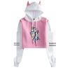 JOJO's Bizarre Adventure Cat Ear Color Block Hoodie - Women’s Anime Loose Jacket for Spring/Autumn