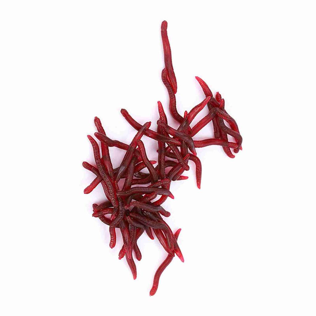 Рыболовная приманка 4 см Мягкие насекомые Ложные дождевые черви Морская приманка Мотыль приманки Искусственные приманки 100 шт.