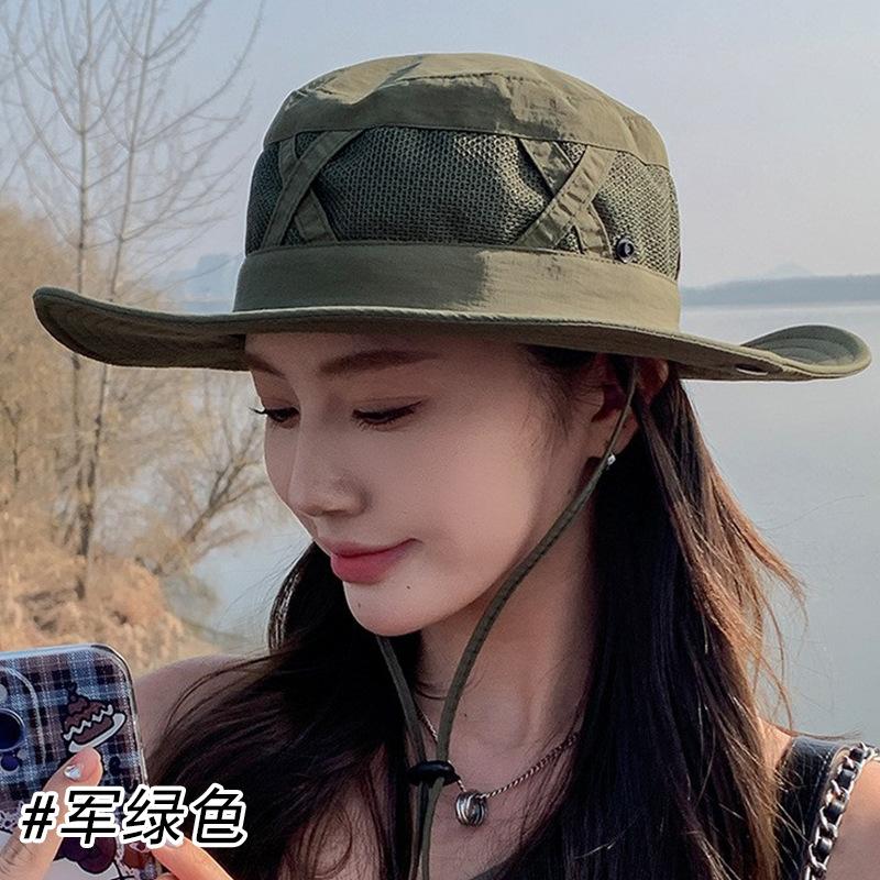 Летняя шляпа рыбака с полями, защита от УФ-лучей, солнцезащитная шляпа для женщин, для рыбалки на открытом воздухе, защита от солнца, дышащая, альпинистская солнцезащитная шляпа для мужчин