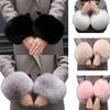 Band Gloves Women Plush Cuff Oversleeve Hand Wrist Warmer Cuff Winter Sleeves Windproof Gloves