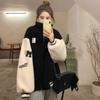 Imitation Lamb Fur Baseball Uniform Jacket for Women In Autumn and Winter New Thickened Pellet Fleece Fashion Cotton Clothing