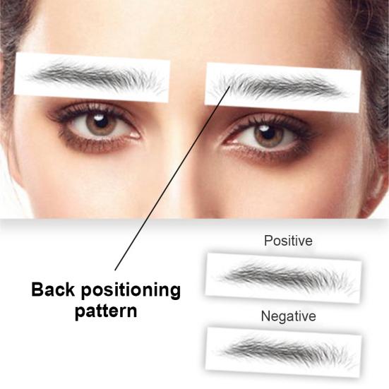 3шт 6D прочная естественная бионическая татуировка бровей глаз макияж водная наклейка