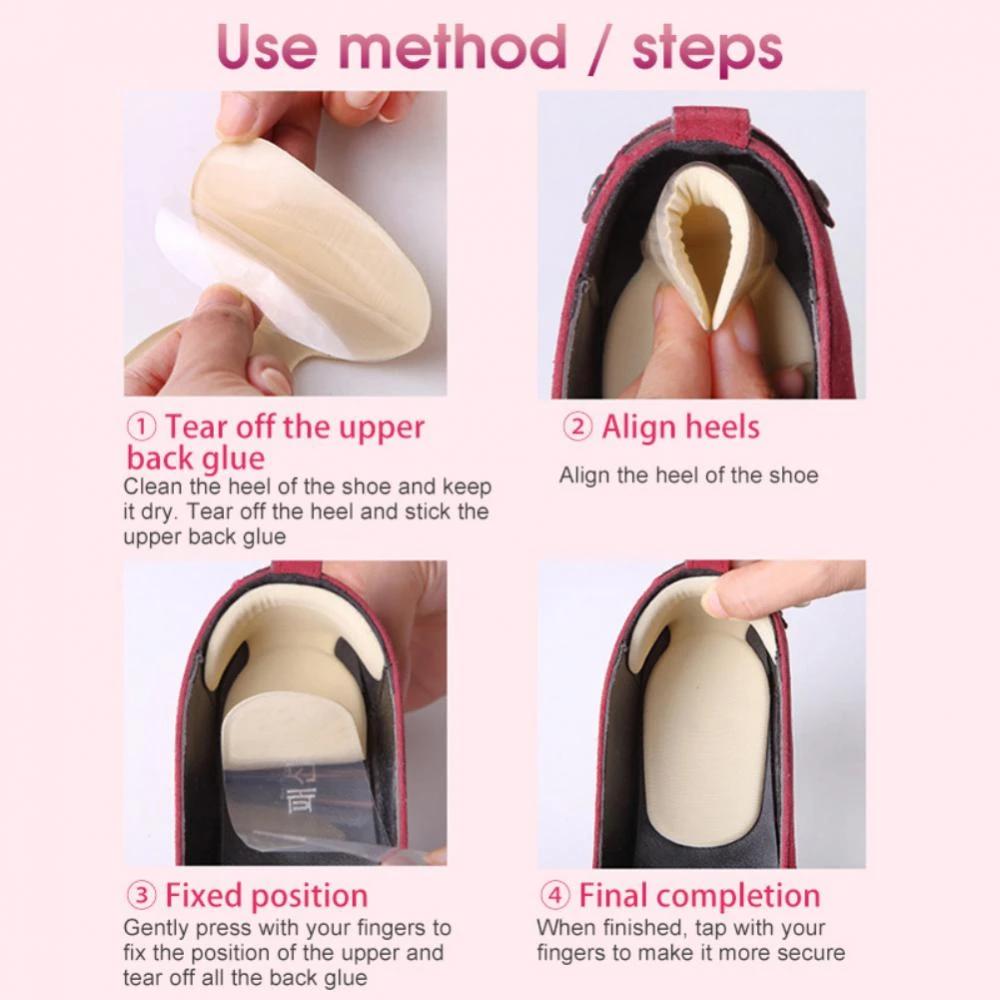 1Pair T-Shape Shoe Heel Insoles Foot Heel Pad Sports Shoes Adjustable Antiwear Feet Inserts Insoles Heel Protector Sticker