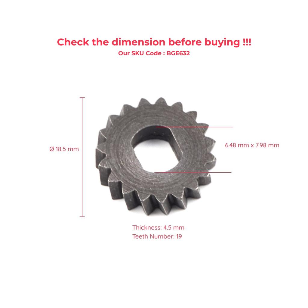 BGE632 19 Teeth Ø18.5 Mm Sunroof Motor Cog Gear A2048201442 For Mercedes BMW Mini Ford Jaguar VW Volvo   Skoda