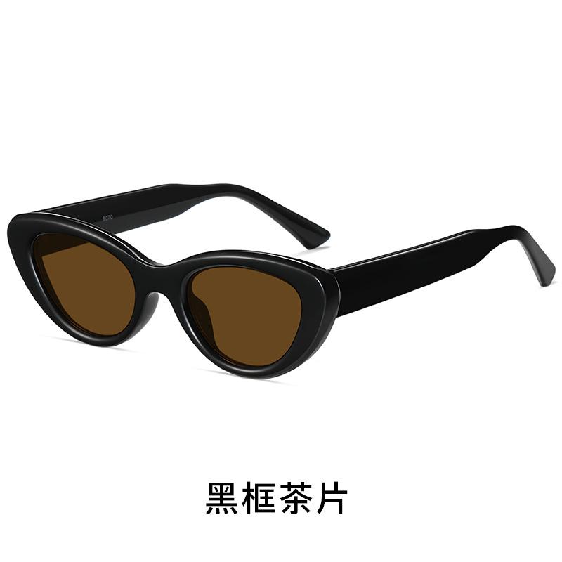 Vintage Cat Eye Sunglasses Spice Girls Wind Sunscreen Sunglasses Premium Sense Glasses 9070 Handle