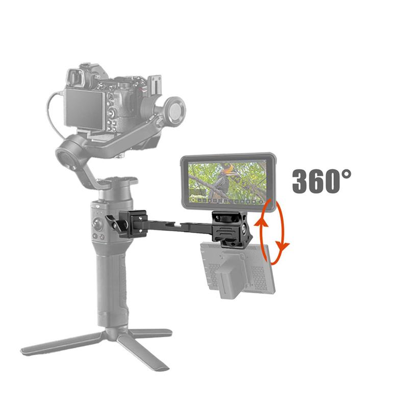 Magic Arm Rotatable Adjustable Camera Monitor Mount With 1/4 Thread And Cold Shoe Mount For DJI RS 4 3 Mini/Pro RS 2 RSC 2
