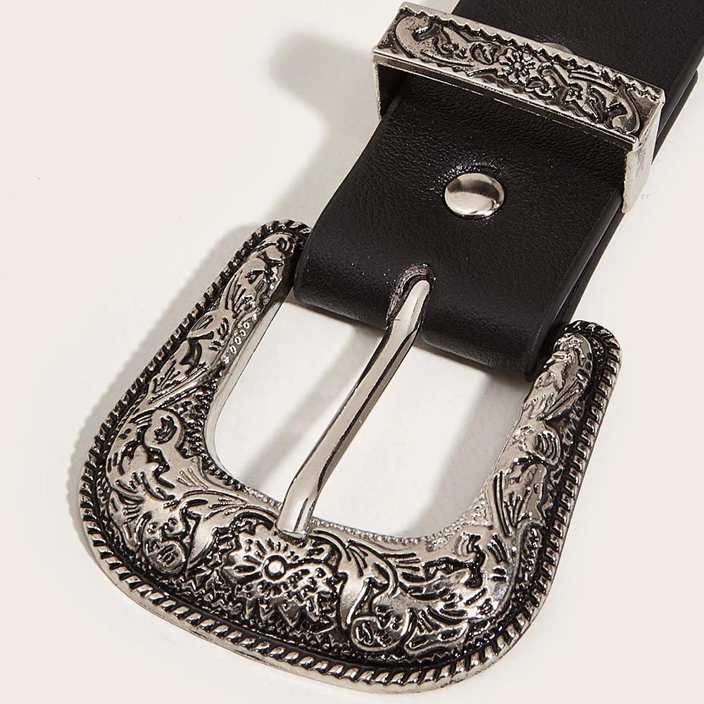 Y2k панк заклепочные ремни модный ремень с пряжкой винтажный ковбойский ремень в стиле вестерн