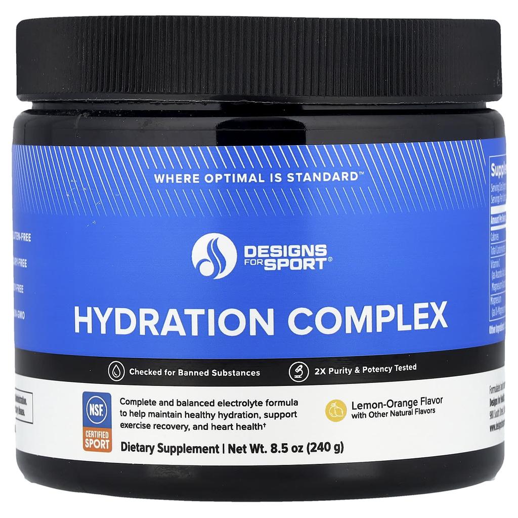 Designs for Sport®, Hydration Complex, Lemon-Orange, 240G (8.5Oz)