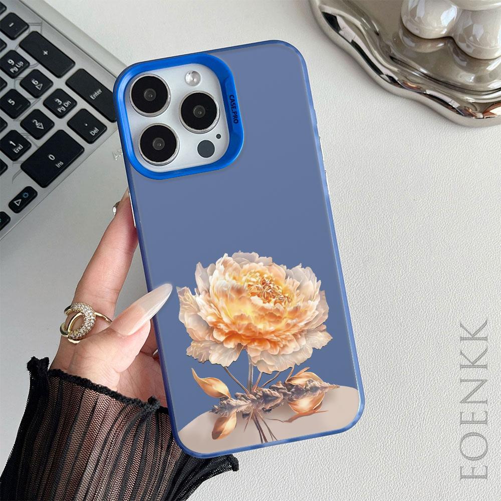 Роскошный защитный чехол Lotus Flower Anti-Drop для iPhone 16 Pro Max 15 14 13 12 11 Pro XR XS X 7 8 Plus с защитным покрытием для объектива