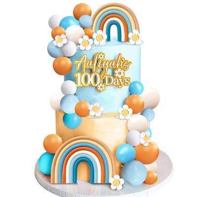 Груви топперы для торта Бохо украшения для торта с цветком радужными шарами для вечеринки по случаю дня рождения девочки Хиппи Бохо Груви принадлежности для вечеринки