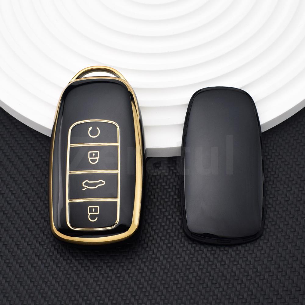 Для Chery Tiggo 8 Pro Tiggo 8Plus Новая 5 Мягкий ТПУ Чехол для Ключа Автомобиля 4 Кнопки Пульт Дистанционного Управления Защитная Крышка Брелок Аксессуары