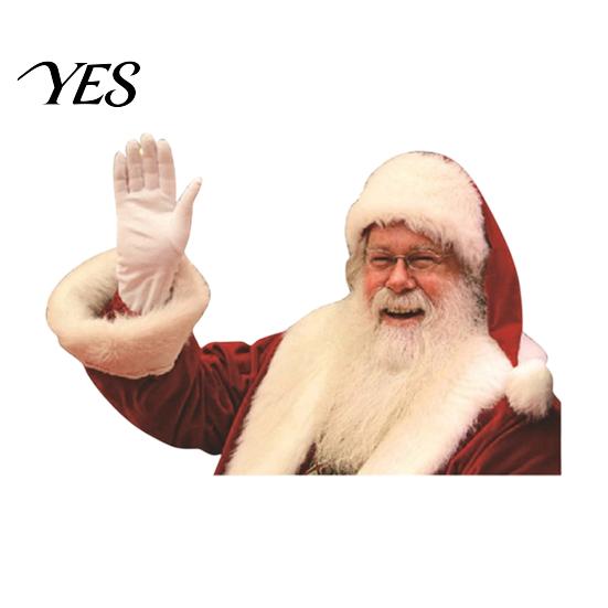 Personalized Car Body Stickers Santa Claus Window Sticker, Funny Hush Gesture PVC Decorative Vinyl for Cars Decal, Waterproof Auto Exterior
