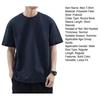 Men Solid Color T-Shirt Round Neck Short Sleeve Summer Tee Casual Loose Fit Tee Shirt for Daily Life Parties Street Beachwear