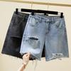 Summer Women Denim Shorts Hole Ripped Loose Half Jeans Female Casual Short Pants Streetwear
