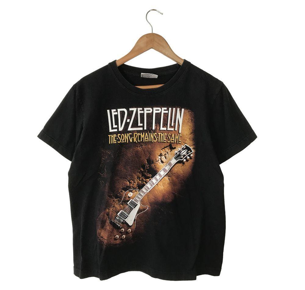 Led Zeppelin Футболка унисекс базовая черная с коротким рукавом Репринт S-5XL