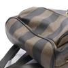 Used FENDI Pecan Rucksack Backpack PVC coated canvas leather Brown Black Used Women