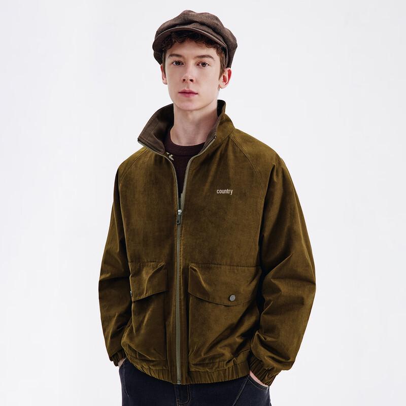 NVG·YOUNG Men's Stand Collar Fleece Jacket