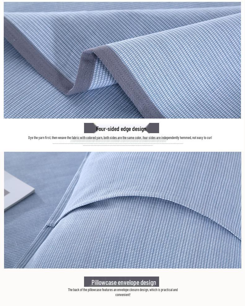 Трехсекционный комплект постельного белья из плотной марли 2025: Очень толстый, чистый хлопок, старая грубая ткань, прохладный коврик