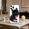 F-Frenchies Бульдог Собака Чехол для Телефона Для iPhone17,16,15,14,13,12 Plus,Max Мягкий Силикон Черный Чехол