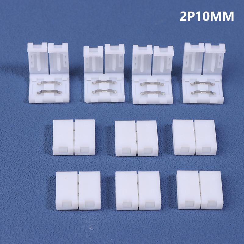 10 шт. разъем для светодиодной ленты 8 мм 10 мм 2-контактный 3-контактный 4-контактный 3528 5050 RGB одноцветный беспаечный разъем для печатной платы без проводов для сварки