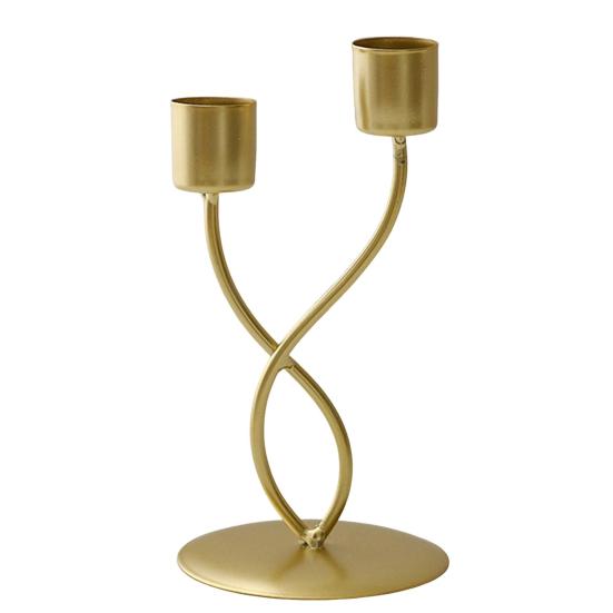 Конический подсвечник, металлический изогнутый подсвечник, центральный элемент стола, конический подсвечник для свадебного праздничного декора