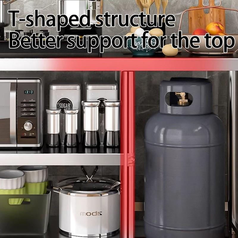 Утолщенная газовая стойка из нержавеющей стали для кухонного стола, многофункциональная газовая плита, стойка для хранения