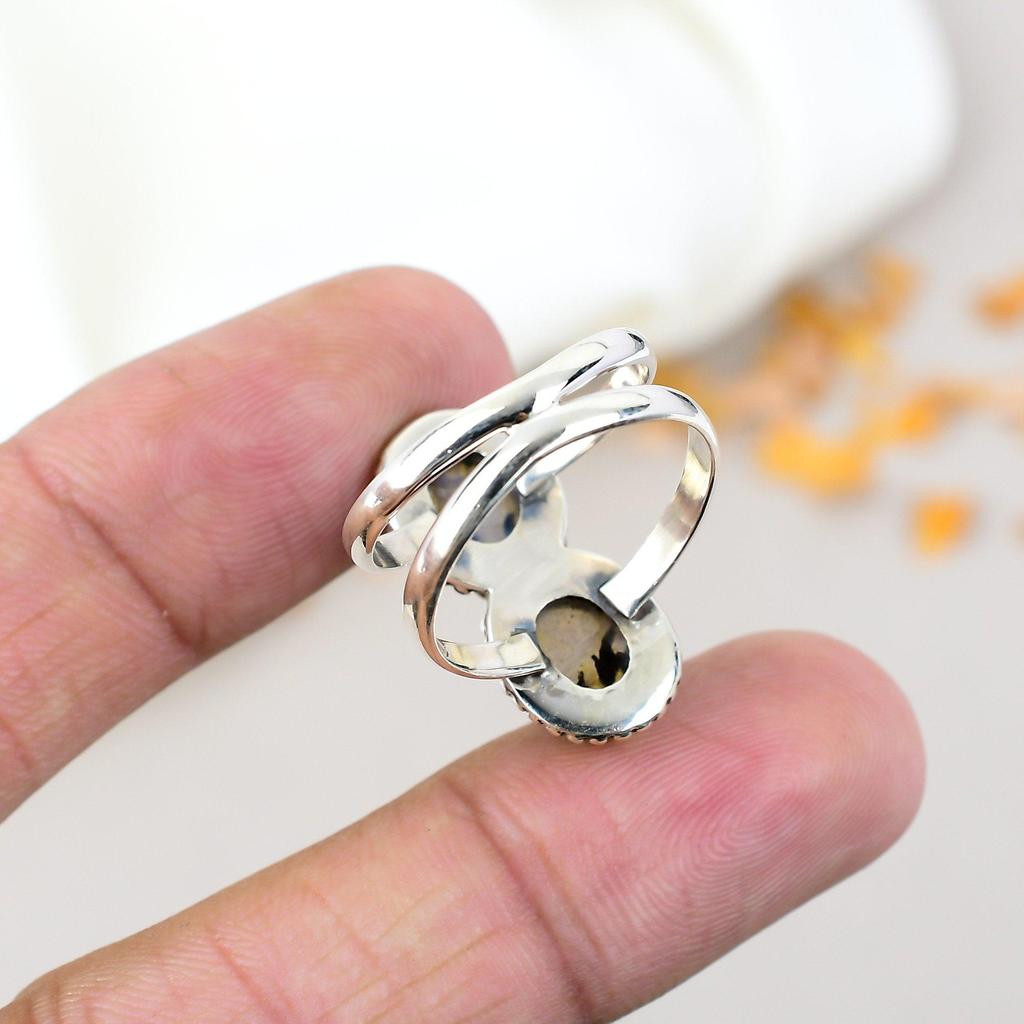 Кольцо из стерлингового серебра 925 пробы с лабрадоритом и драгоценным камнем овальной формы для женщин