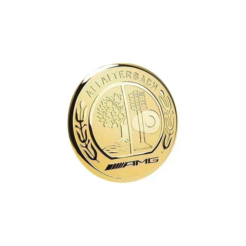 SUK3 1pcs 48mm Car Central Control Multimedia Button Cover Sticker For Mercedes Benz AMG class W205 W203 GLC GLK W206 W220 A180 W211