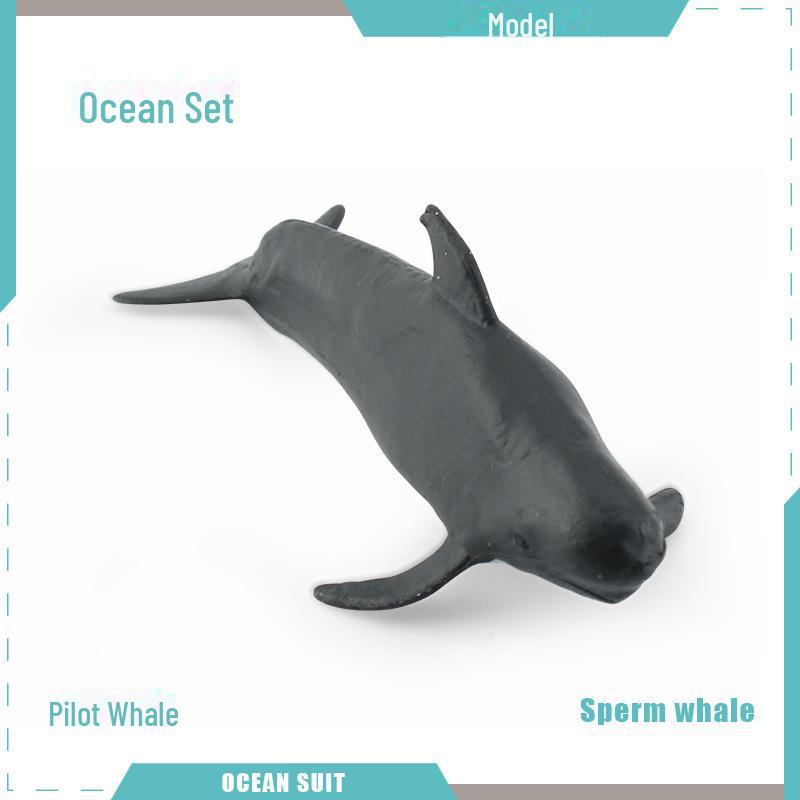 Набор моделей морских животных: Акула, черепаха, дельфин, кит, пингвин, краб и существа морского дна