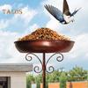 Metal Birds Bath for Outside 30" Freestanding Birds Feeder Bowl with Stake Outdoor Birdbath for Garden Yard Decor