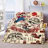 Super Mario Lightweight Flannel Blanket Soft Warm Throw Cozy Blanket for Sofa Bed Home Decor -QJY