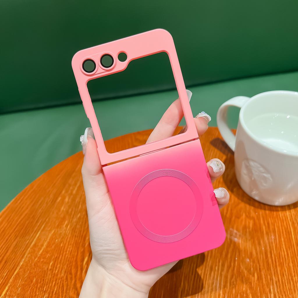 Samsung ZFlip7 Liquid Magnetic Suction Mobile Phone Case Suitable for Flip5 Gradient Soft Shell ZFlip6 Lens Film Full Inclusive Tpu