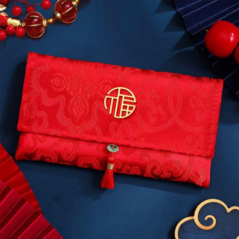 Chinese Style Wedding Red Wallet Traditional Children's Money Bag Hongbao  Graduation