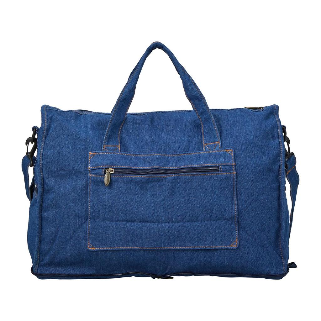 [Sifre] Foldable Boston Bag, Medium, 23L Capacity, Denim, Suitcase Carry-On Compatible, Shoulder Strap Included, Osamu Goods OG19.Denim, Jill