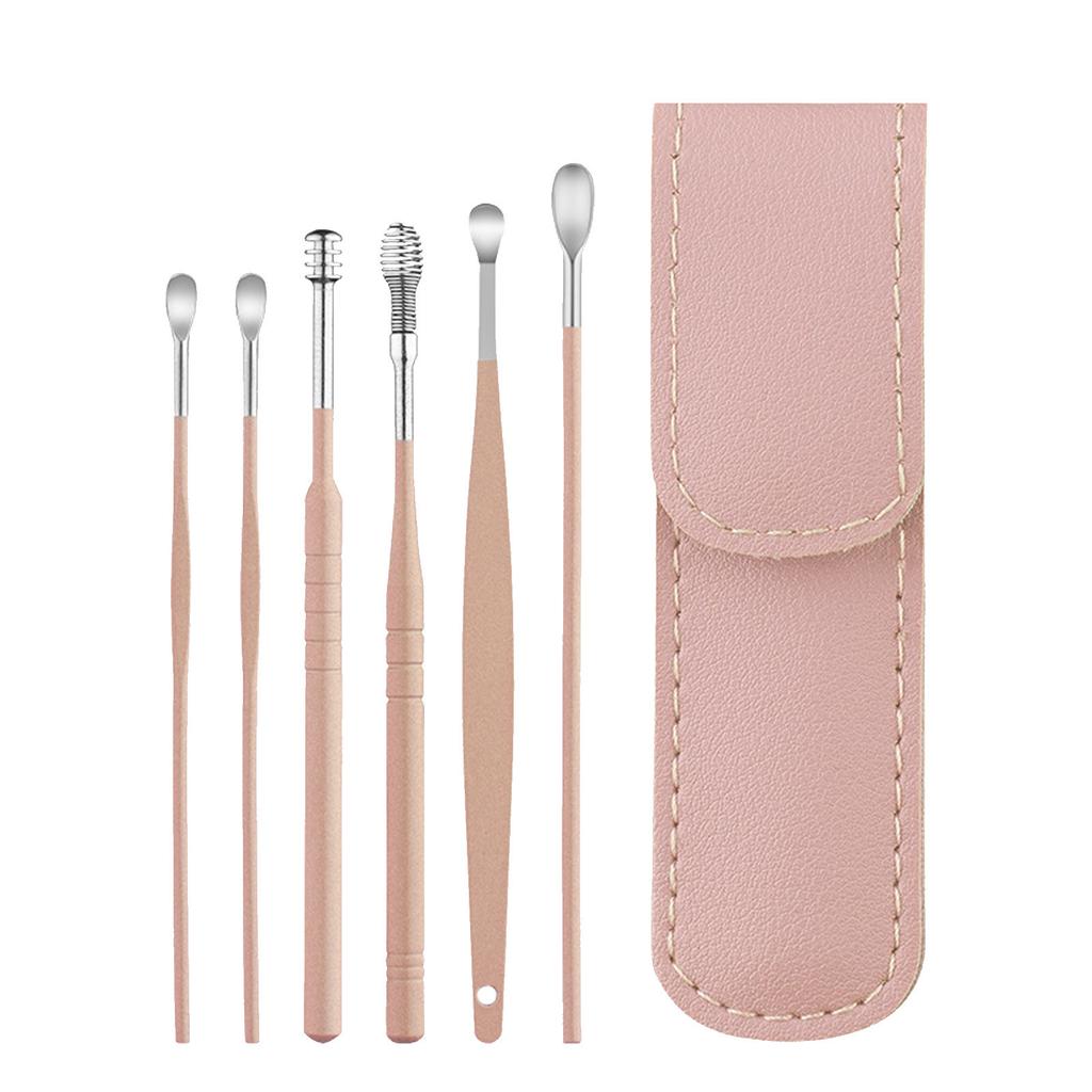 Набор для чистки ушей, безопасный инструмент для удаления ушной серы, набор для удаления ушной серы, простой в использовании, ушной ершик, с коробкой для хранения