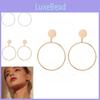 Fashionable Alloy Hoop Earrings For Women Trendy Geometric Statement Jewelry