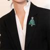 Новинка 2023 года, модная брошь с зелеными кристаллами, брошь в виде рождественской елки, очаровательные броши со стразами для женщин и мужчин, ювелирные изделия унисекс, подарки