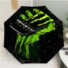 Автоматический зонт с принтом логотипа Monster Energy, 8 спиц, железный каркас, пластиковая ручка, подходит для путешествий на открытом воздухе и на каждый день, идеальный подарок
