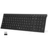 iClever Wireless Keyboard, JIS Standard, Japanese Layout, Ultra-Slim, with Numeric Keypad, 2.4G Wireless Keyboard, USB Rechargeable, Full-Size