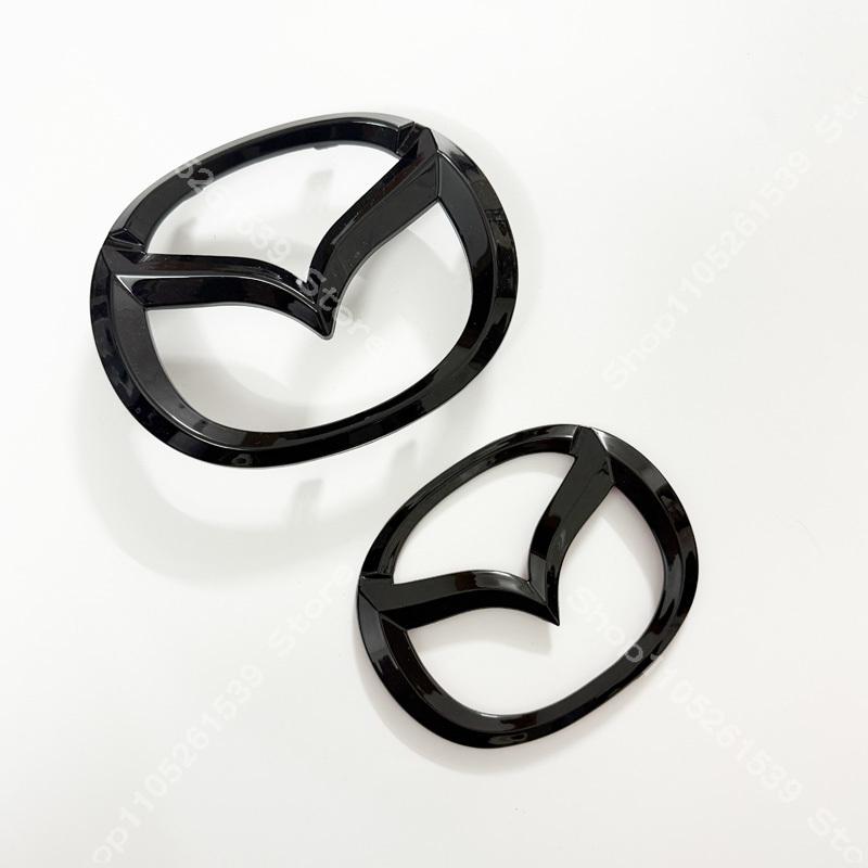 ABS Car Logo Front Grille Rear Trunk Steering Wheel Decoration Sticker For MAZDA2 2009- 2011-2015 16 17-2025 2026 MAZDA2 Emblem vf2