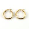 Круглые серьги из нержавеющей стали 18 карат, женские, простые, универсальные, с пряжкой