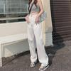 High-Waist White Pear-Shaped Wide-Leg Jeans for Women - Perfect for Spring, Summer, and Autumn