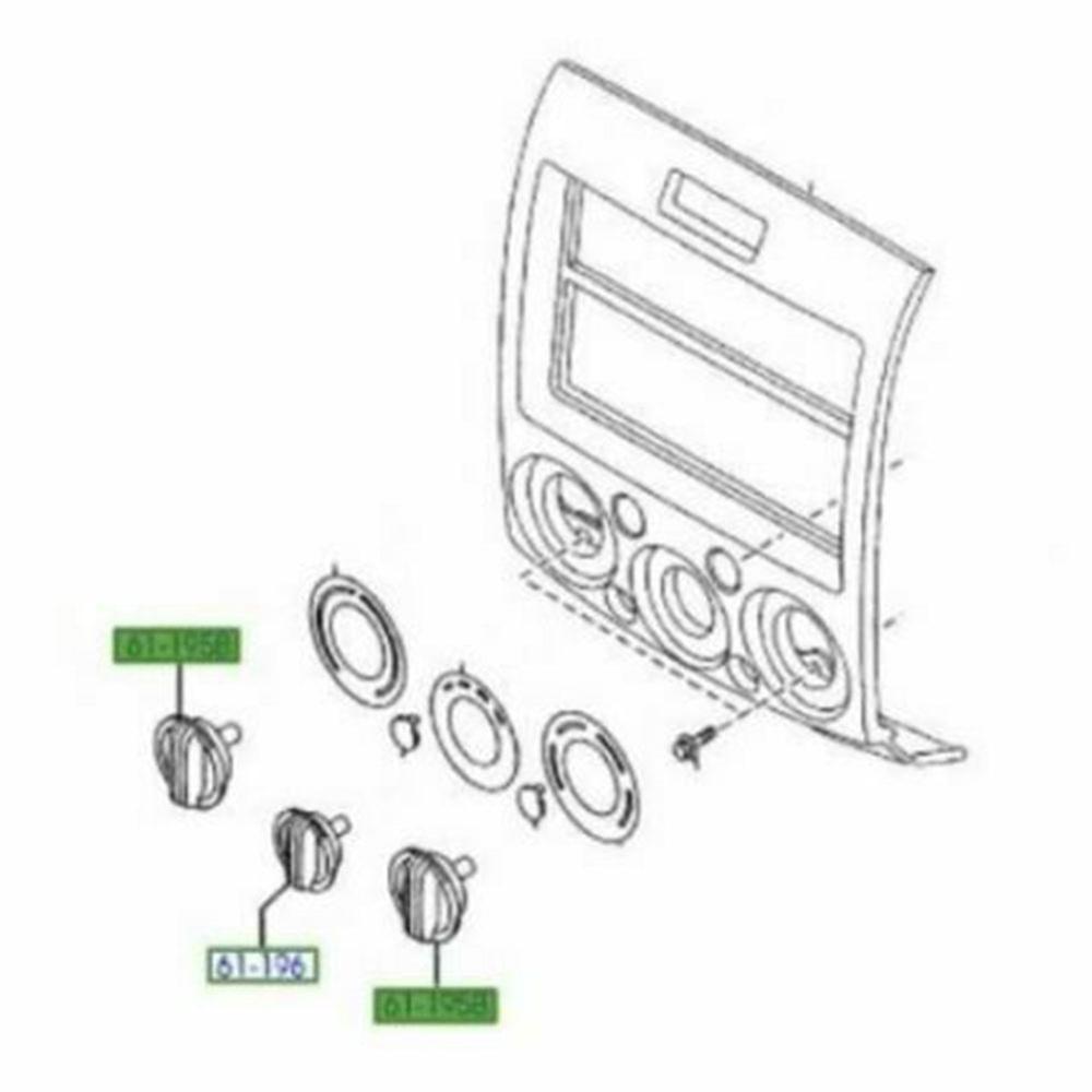 3 X Ручки управления отопителем UR5661195C Для Mazda BT-50 UN Ford Ranger PJ 2006-2008
