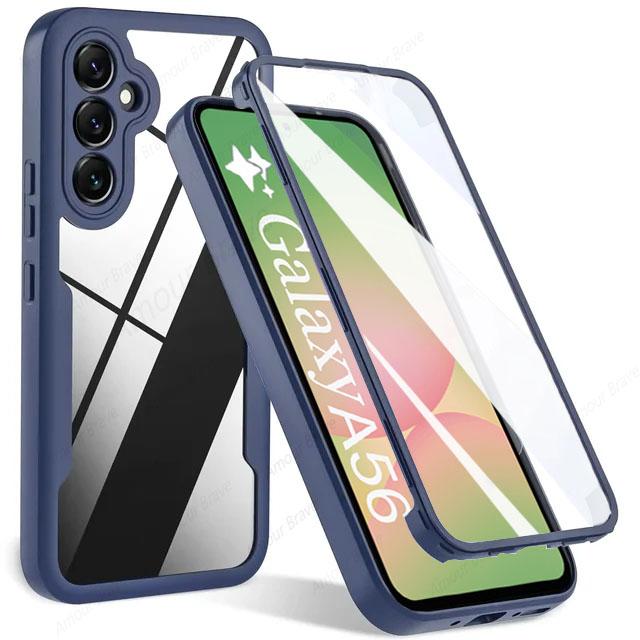 360 Full Cover Scree Protection Case For Samsung A56 A36 A26 A16 A54 A35 A15 A14 A34 A53 A52 A32 A33 A25 A55 5G Shockproof Cases