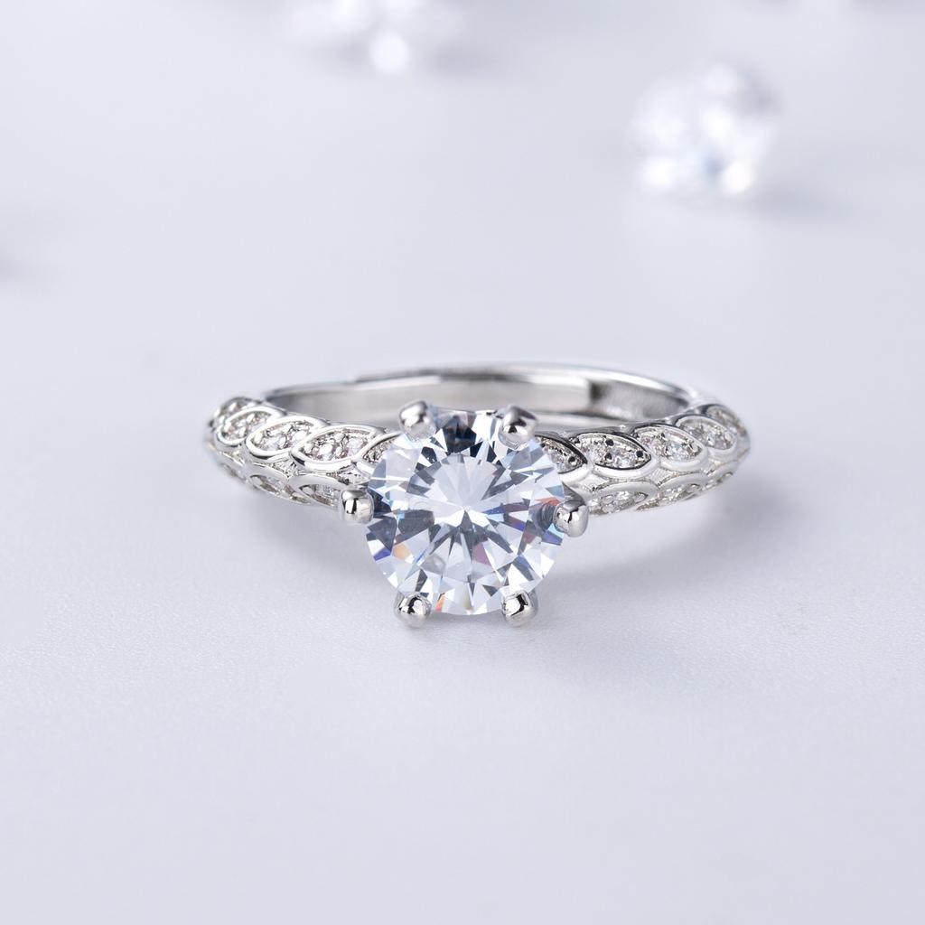 Классическое кольцо Lindon из медного сплава с цирконом, женские ювелирные изделия, свадебный подарок, вечеринка