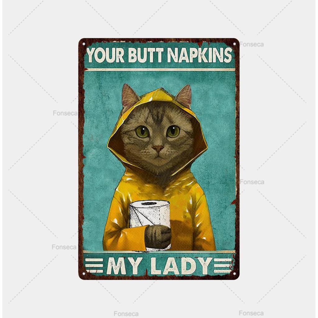 Вывеска с изображением кошек, расписная металлическая вывеска для комнаты, декорированный бар, настенный постер, жестяная банка, винтажное ощущение ржавчины, напиток, железная тарелка, украшение для отеля с пивом